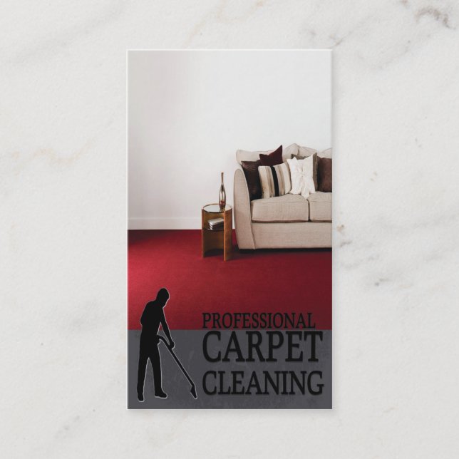 Professional Carpet Cleaning Service Business Card (Front)