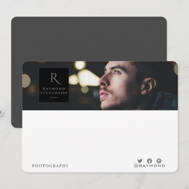 Professional Casual Modern Photography Card (Front/Back)