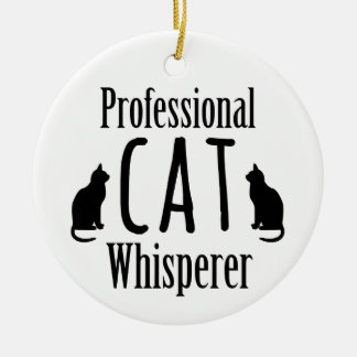 Professional Cat Whisperer Ceramic Tree Decoration