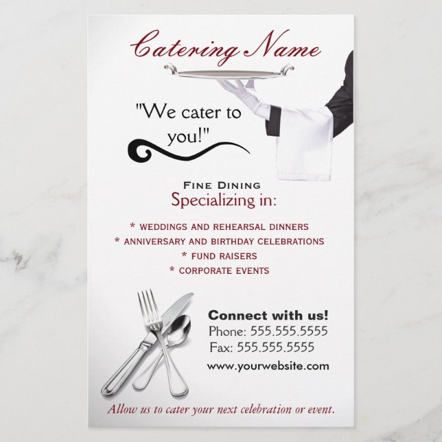 Professional Catering Flyers (Front)