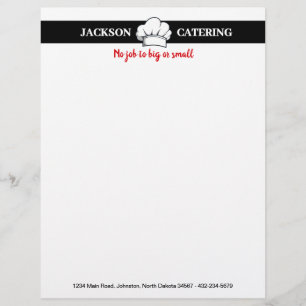 Professional Catering Service Custom Letterhead