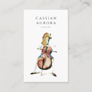 Professional Cellist And Music Teacher Business Card