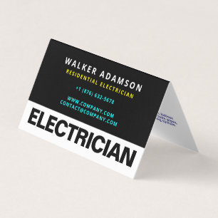 Professional Certified Electrician Folded Business Card