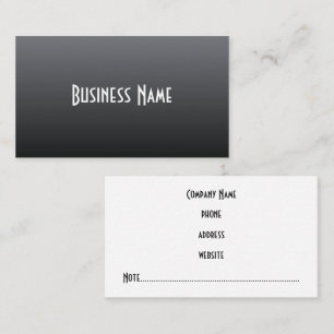 Professional Charcoal Business Card