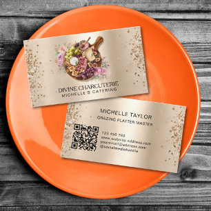 Professional Charcuterie Catering Grazing Board Business Card