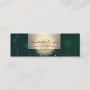 Professional Charming,Lotus Flower Stars Green Mini Business Card