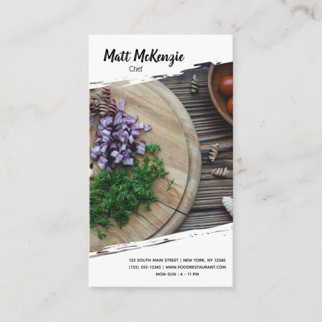 Professional Chef Business Card (Front)