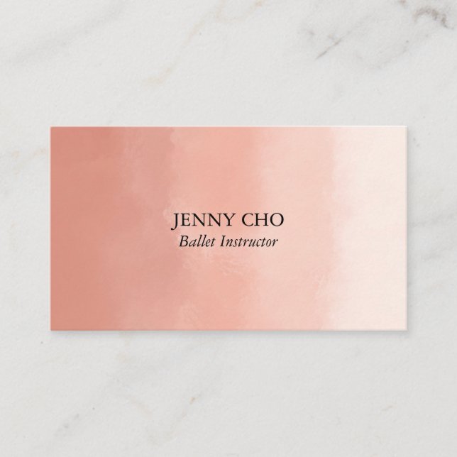 Professional Chic Minimalist Watercolor Paintbrush Business Card (Front)