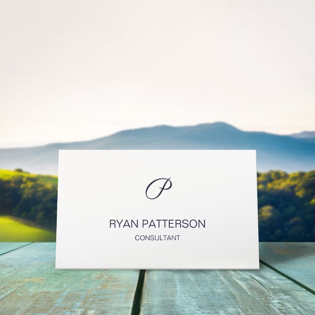Professional Chic Rhodonit Monogram Business Card (Creator Uploaded)