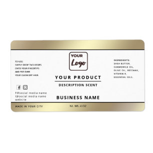 Professional chic simple logo gold product label