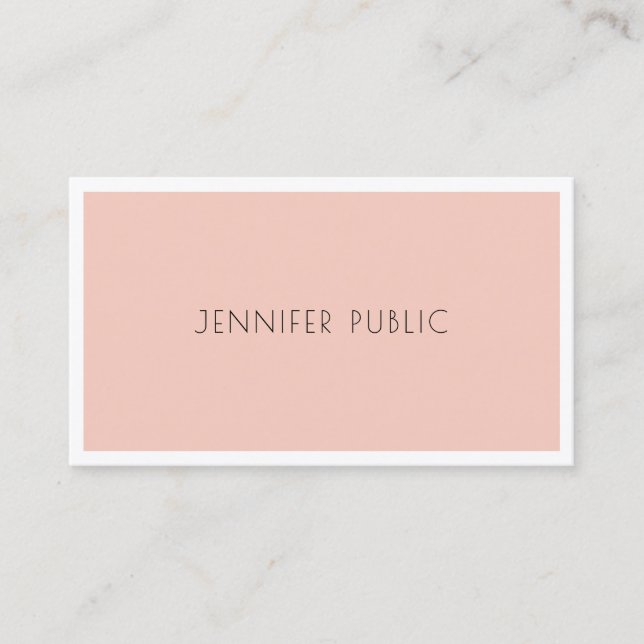 Professional Chic Simple Modern Minimalist Plain Business Card (Front)