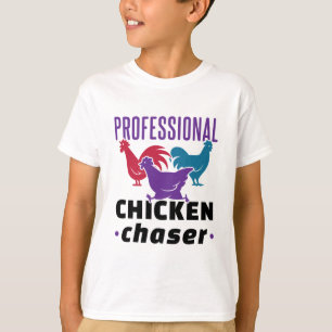 Professional Chicken Chaser Colorful Chickens T-Shirt
