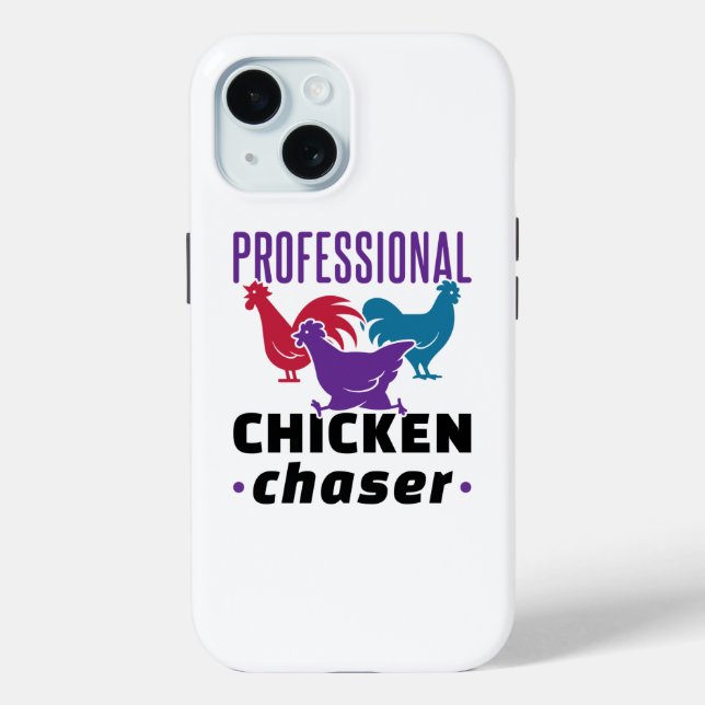 Professional Chicken Chaser Colourful Chickens Case-Mate iPhone Case (Back)