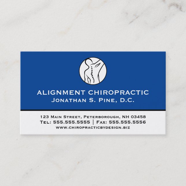 Professional Chiropractic Multiple Appointment Business Card (Front)