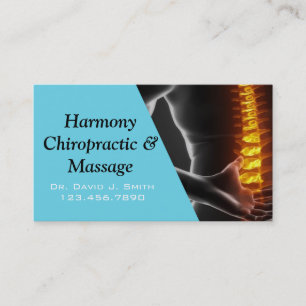 Professional Chiropractor Chiropractic Health Business Card