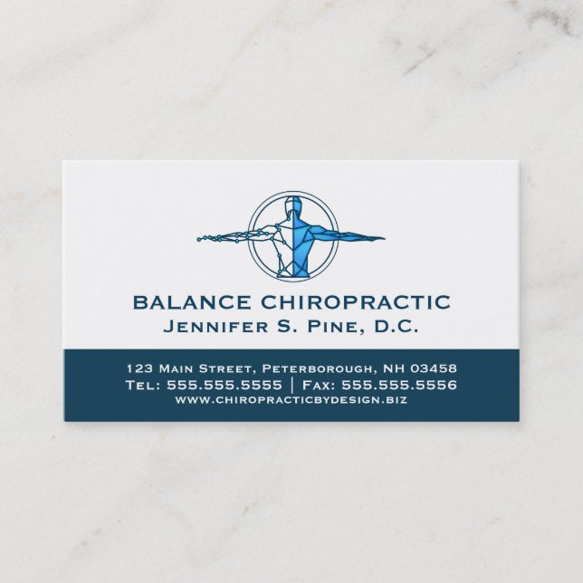 Professional Chiropractor Multiple Appointment Business Card (Front)