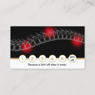 Professional Chiropractor Therapist Loyalty Punch Card
