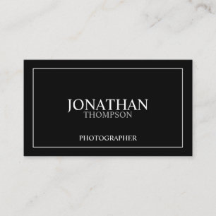 Professional Classic Black and White Business Card