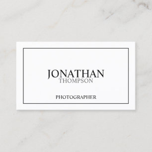 Professional Classic Black and White Business Card
