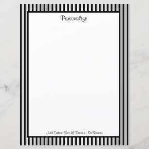 Professional Classic Black & White Stripe Pattern