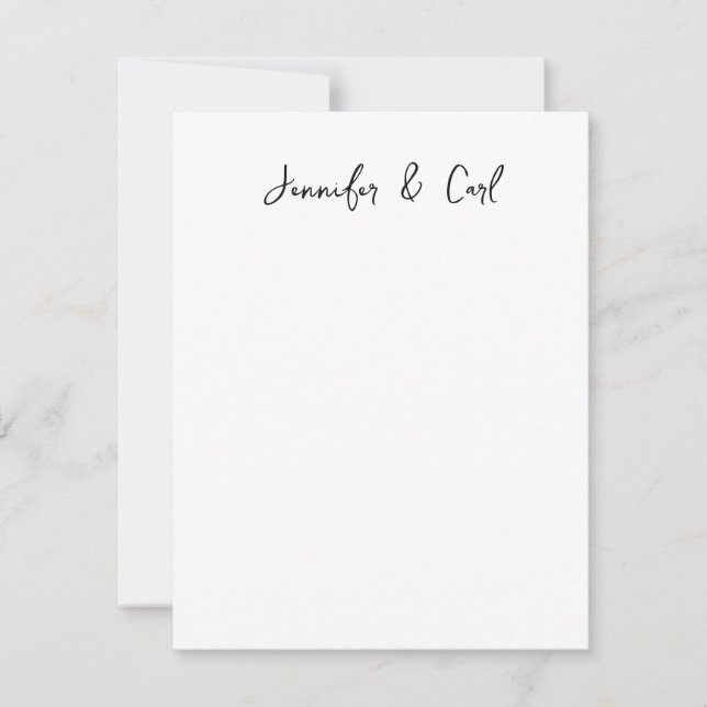 Professional Classic Calligraphy Minimalist Plain Card (Front)