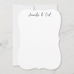 Professional Classic Calligraphy Minimalist Plain Card