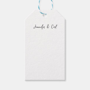 Professional Classic Calligraphy Minimalist Plain Gift Tags