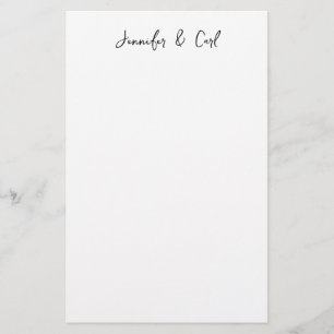 Professional Classic Calligraphy Minimalist Plain Stationery