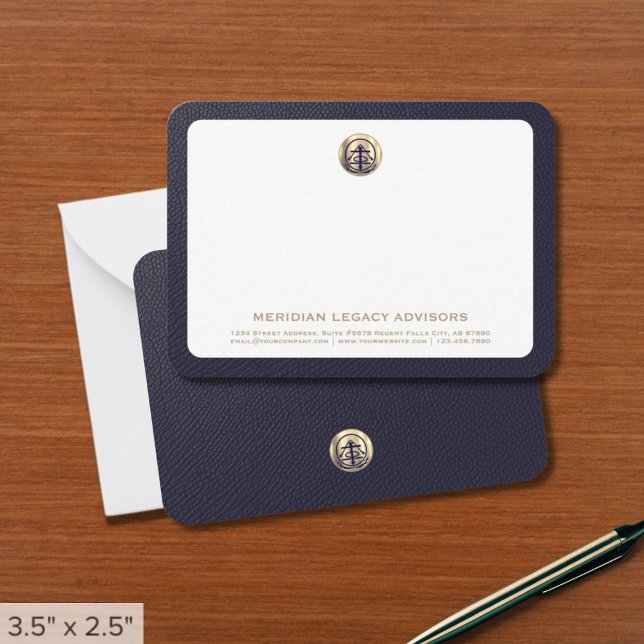 Professional Classic Logo Business Note Card (Creator Uploaded)