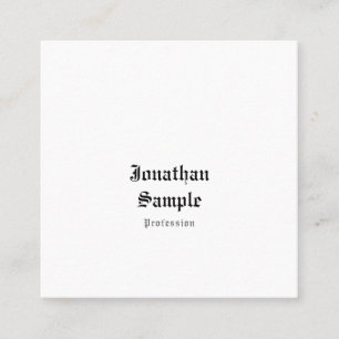 Professional Classic Nostalgic Look Old English Square Business Card