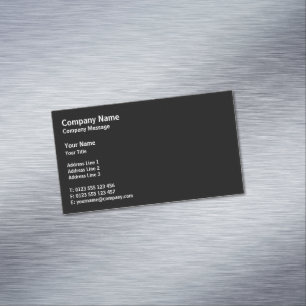 Professional Classic Plain Black Magnetic Business Card