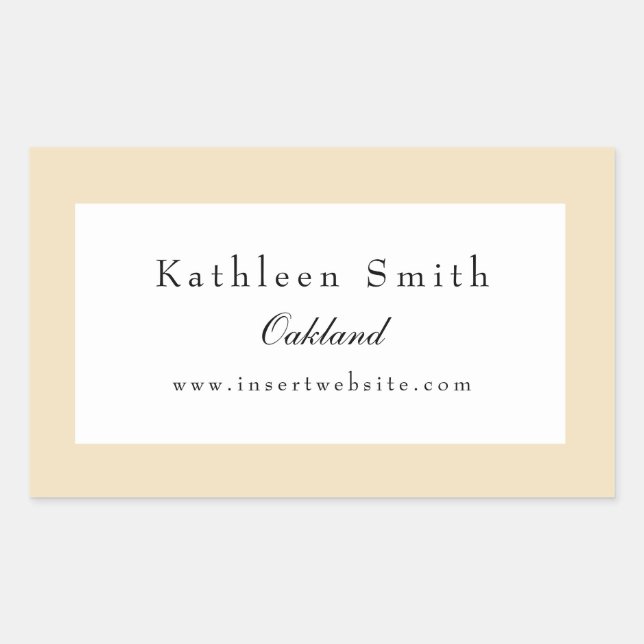 Professional Classic Vanilla Custard Edge Rectangular Sticker (Front)