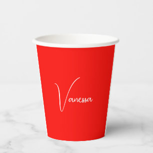 Professional classical calligraphy name custom red paper cups
