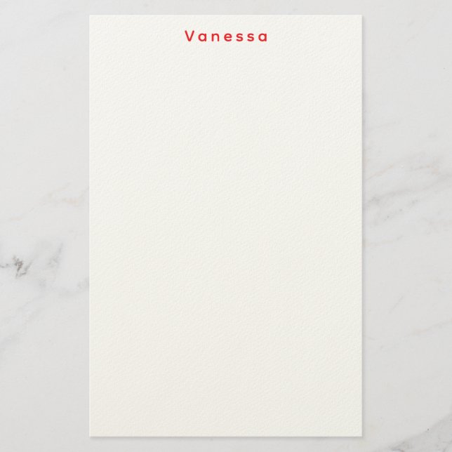 Professional classical calligraphy name custom red stationery (Front)