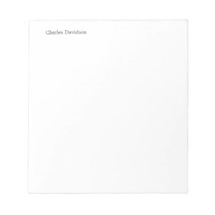 Professional Classical Font Minimalist Plain Name Notepad