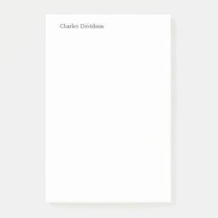 Professional Classical Font Minimalist Plain Name Post-it Notes