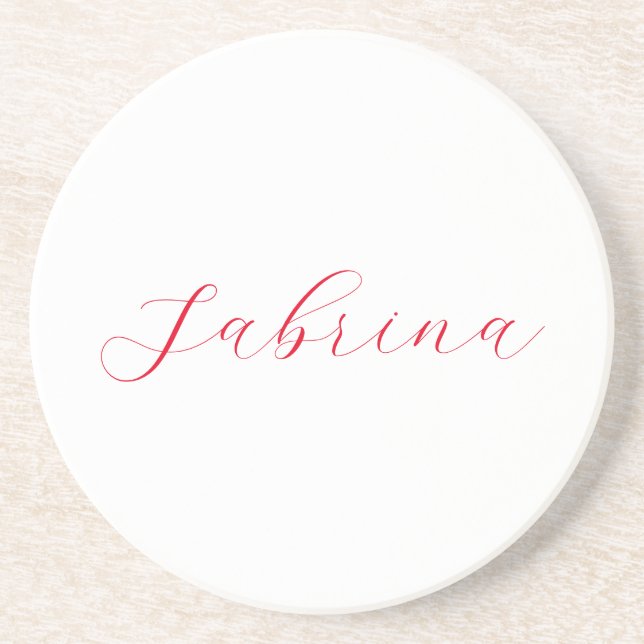 Professional classical handwriting name custom coaster (Front)