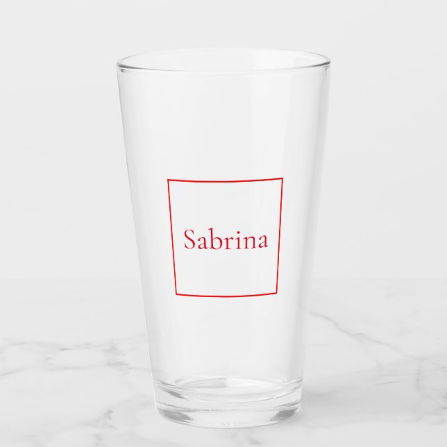 Professional classical handwriting name custom glass (Front)