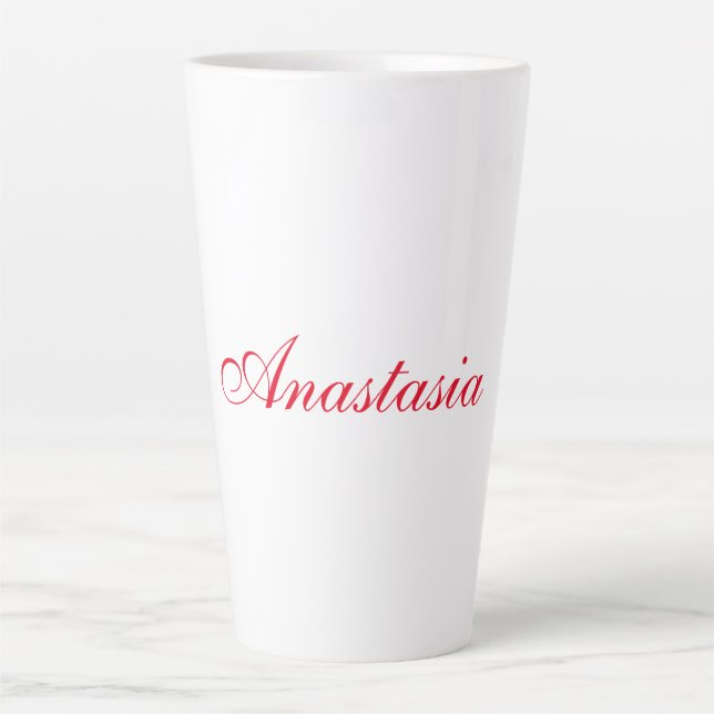 Professional classical handwriting name custom latte mug (Front)