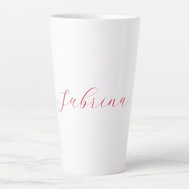 Professional classical handwriting name custom latte mug (Front)