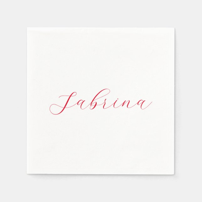 Professional classical handwriting name custom napkin (Front)