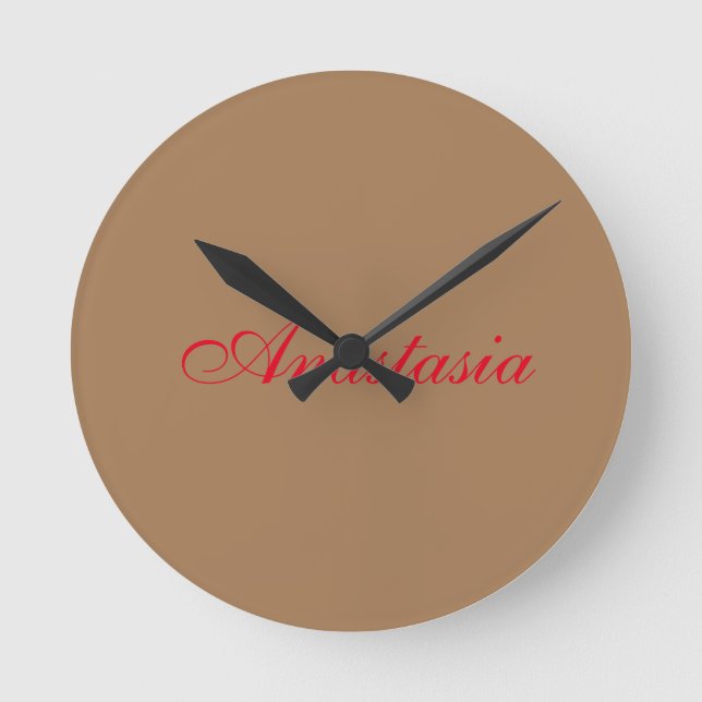 Professional classical handwriting name custom round clock (Front)