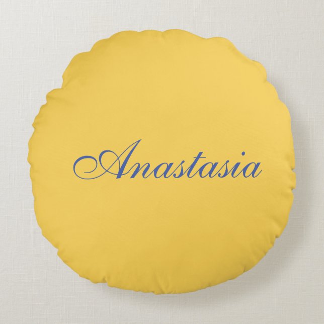 Professional classical handwriting name custom round cushion (Front)