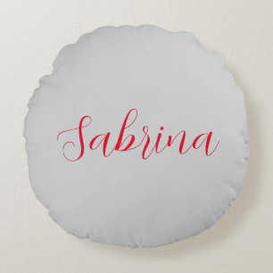 Professional classical handwriting name custom round cushion