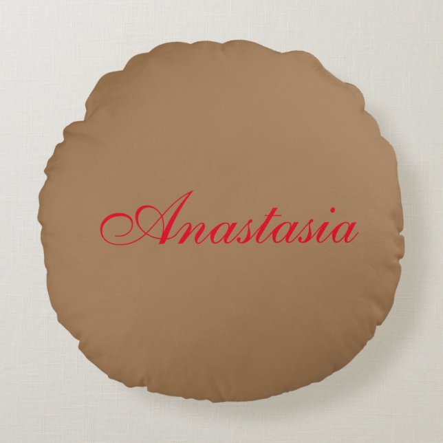 Professional classical handwriting name custom round cushion (Front)