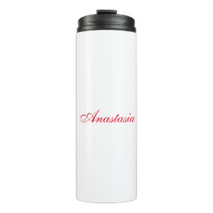 Professional classical handwriting name custom thermal tumbler