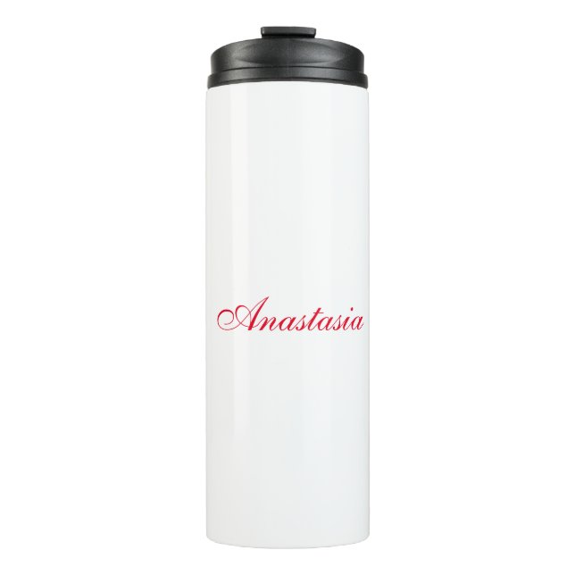 Professional classical handwriting name custom thermal tumbler (Front)