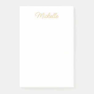 Professional Classical Minimalist Plain Own Name Post-it Notes
