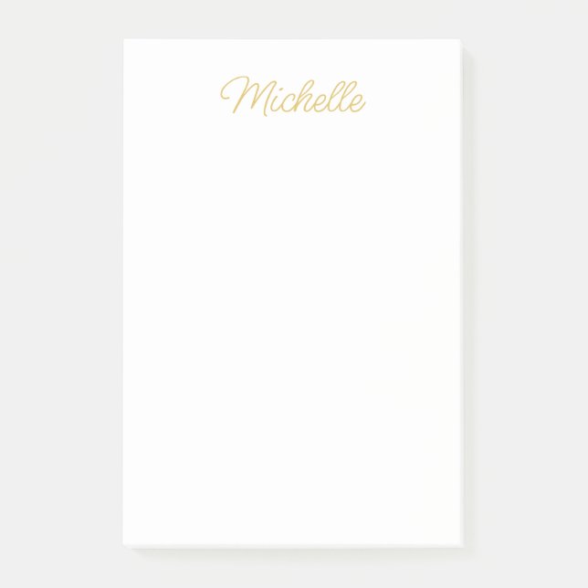 Professional Classical Minimalist Plain Own Name Post-it Notes (Front)