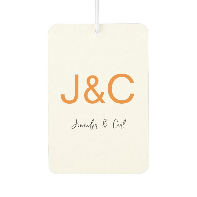 Professional Classical Monogram Minimalist Plain Car Air Freshener (Front)